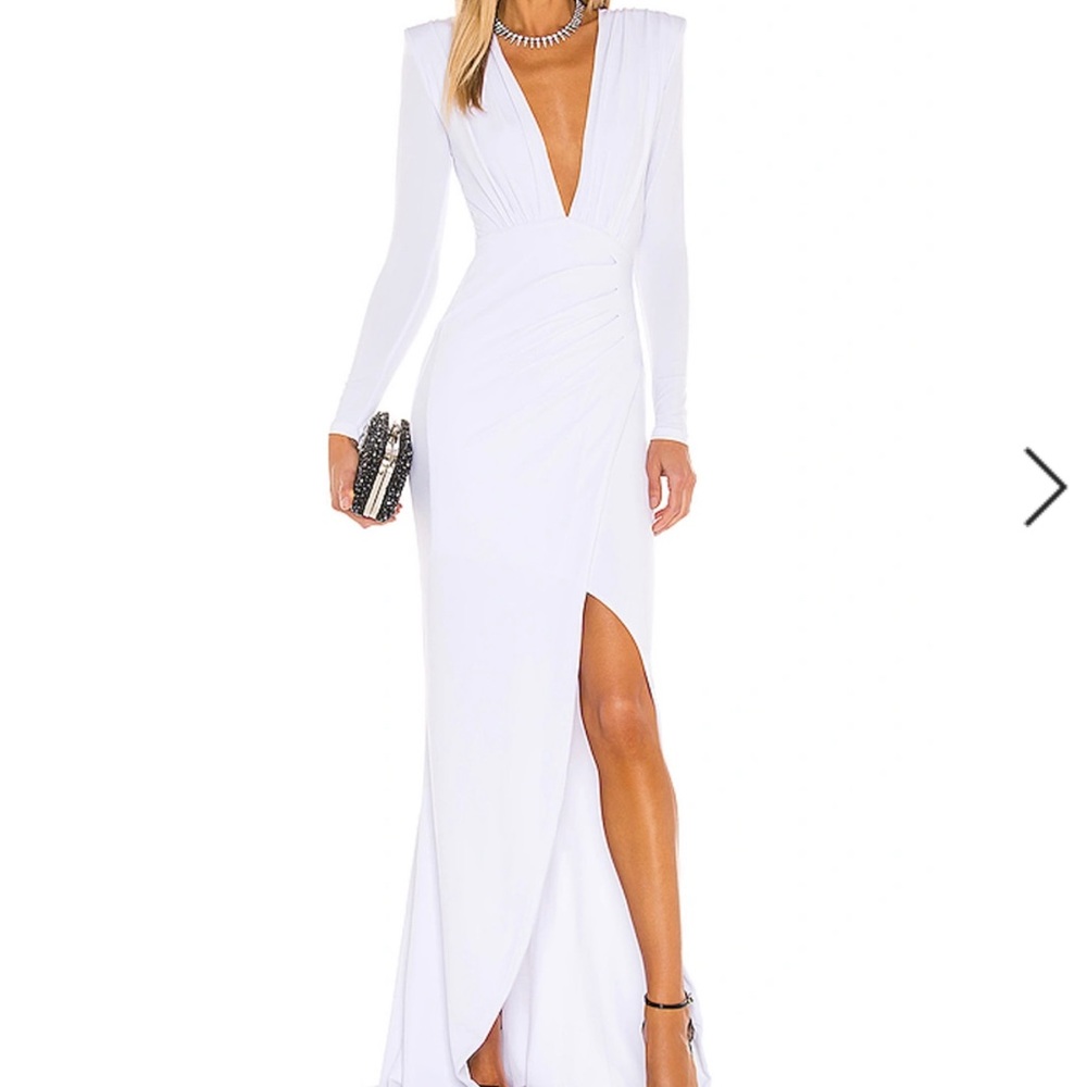 NOOKIE WHITE FLOOR LENGTH DRESS
